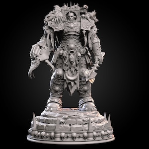 Chaos Prime Malleus Iscariot | 16k Resin Miniatures | 28mm 32mm Tabletop Wargaming | Unpainted image 10