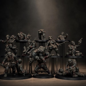 Freeguard Fallen | Station Forge 16k Resin Miniatures | 28mm 32mm Tabletop Wargaming | Unpainted image 1
