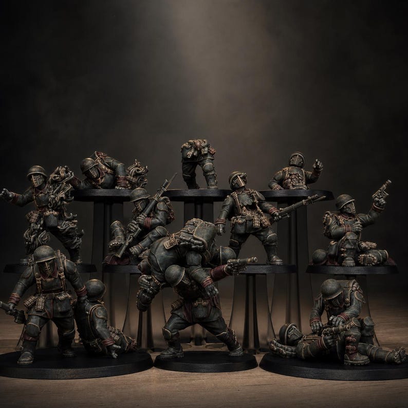 Freeguard Fallen | Station Forge 16k Resin Miniatures | 28mm 32mm Tabletop Wargaming | Unpainted image 1