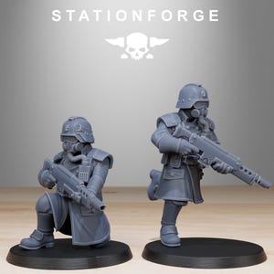 Militants | Station Forge 16k Resin Miniatures | 28mm 32mm Tabletop Wargaming | Unpainted image 6