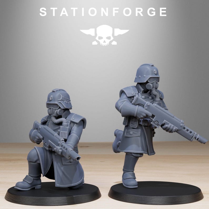 Militants | Station Forge 16k Resin Miniatures | 28mm 32mm Tabletop Wargaming | Unpainted image 6