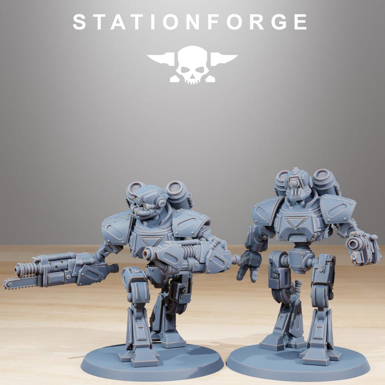 Scavenger Mechanods | Station Forge 16k Resin Miniatures | 28mm 32mm Tabletop Wargaming | Unpainted image 5