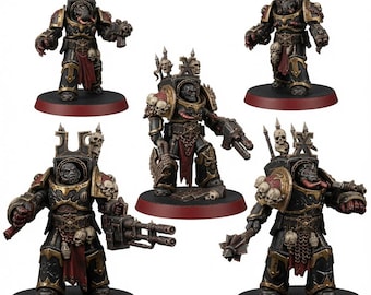 Crimson Butchers Heavy Guard Exo-Armour  | 16k Resin Miniatures | 28mm 32mm Tabletop Wargaming | Unpainted