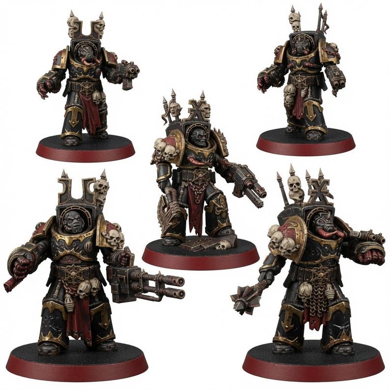 Crimson Butchers Heavy Guard Exo-Armour | 16k Resin Miniatures | 28mm 32mm Tabletop Wargaming | Unpainted 画像 1