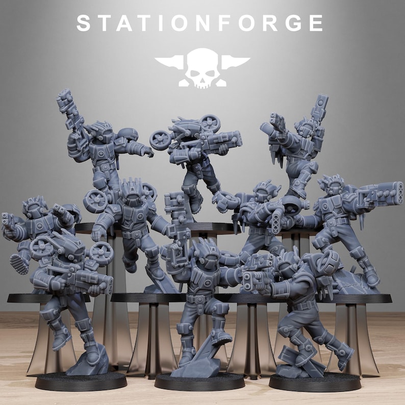Tarion Skyguards | Station Forge 16k Resin Miniatures | 28mm 32mm Tabletop Wargaming | Unpainted 画像 2