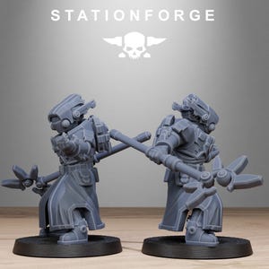 Tarion Priests | Station Forge 16k Resin Miniatures | 28mm 32mm Tabletop Wargaming | Unpainted image 8