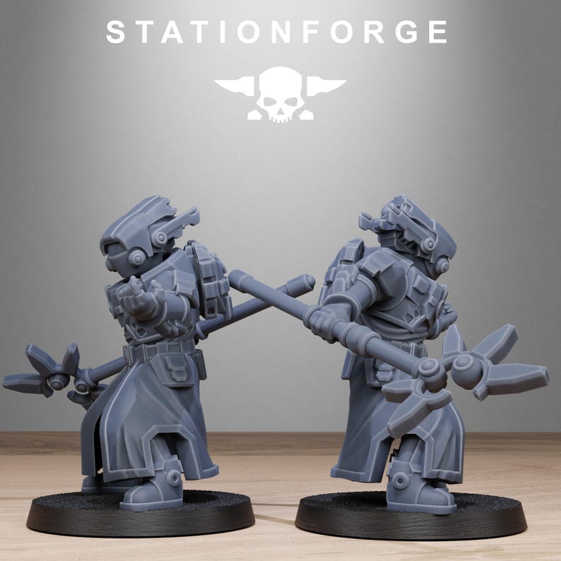Tarion Priests | Station Forge 16k Resin Miniatures | 28mm 32mm Tabletop Wargaming | Unpainted image 8