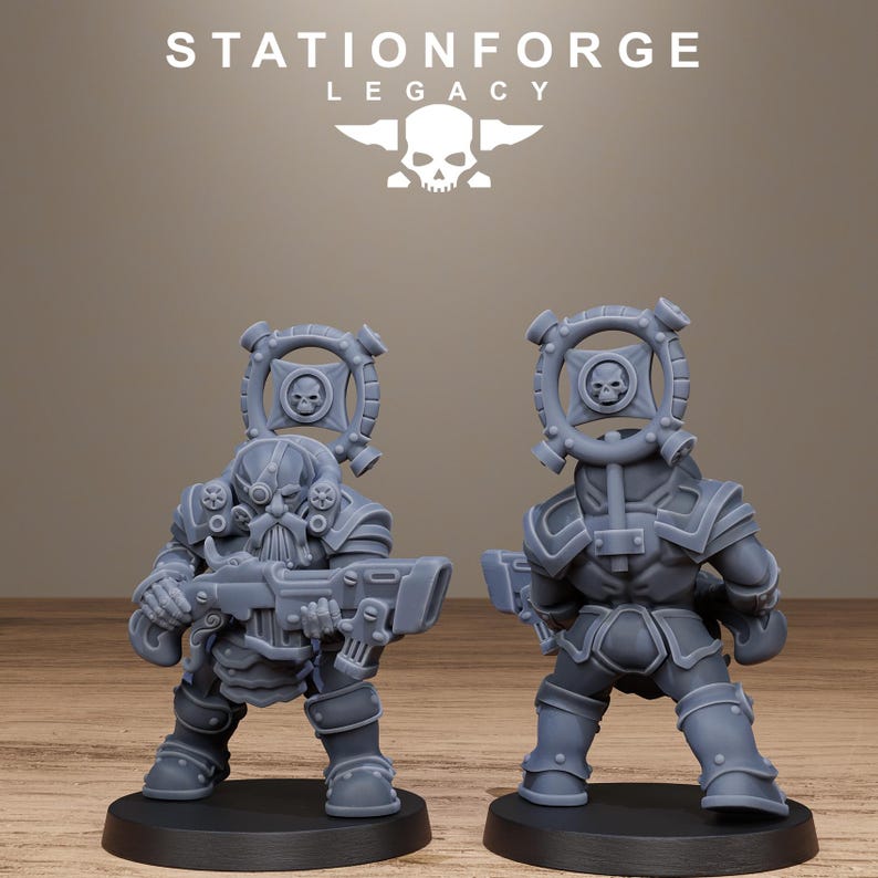 Ironvale Infantry | Station Forge 16k Resin Miniatures | 28mm 32mm Tabletop Wargaming | Unpainted image 9