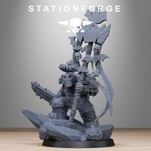 Orkos Orkaz Boo Basher / Station Forge 16k Miniaturas de resina / 28 mm 32 mm Juegos de guerra de mesa / Sin pintar imagen 4