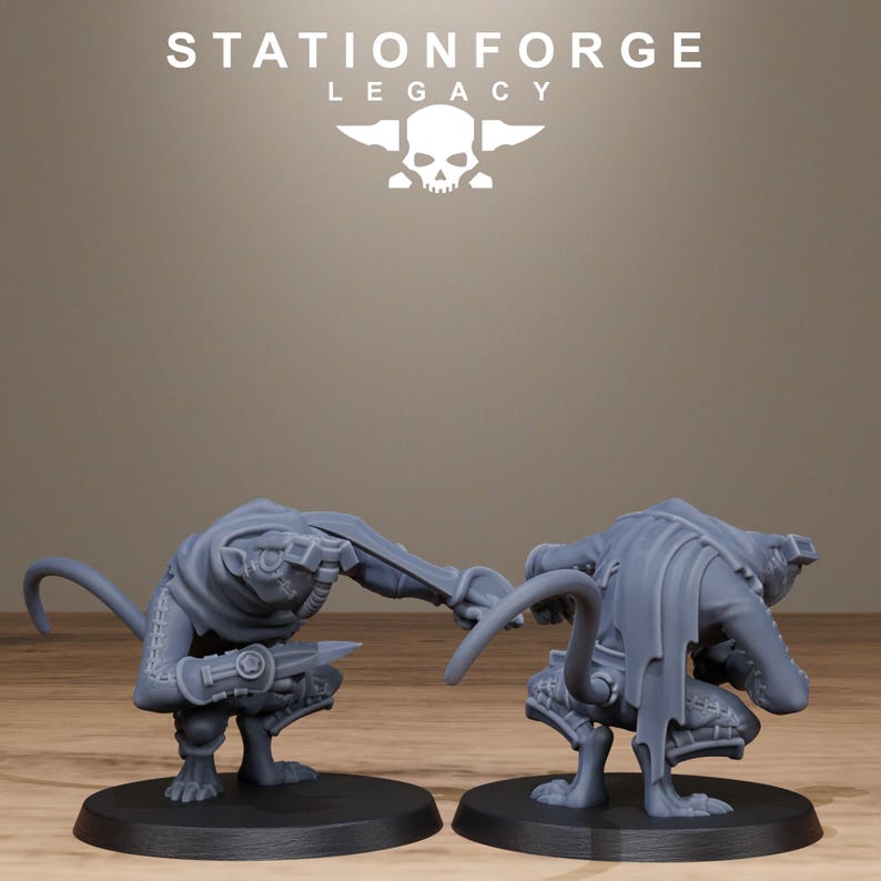 Legacy Rotfang Assassins | Station Forge 16k Resin Miniatures | 28mm 32mm Tabletop Wargaming | Unpainted image 9