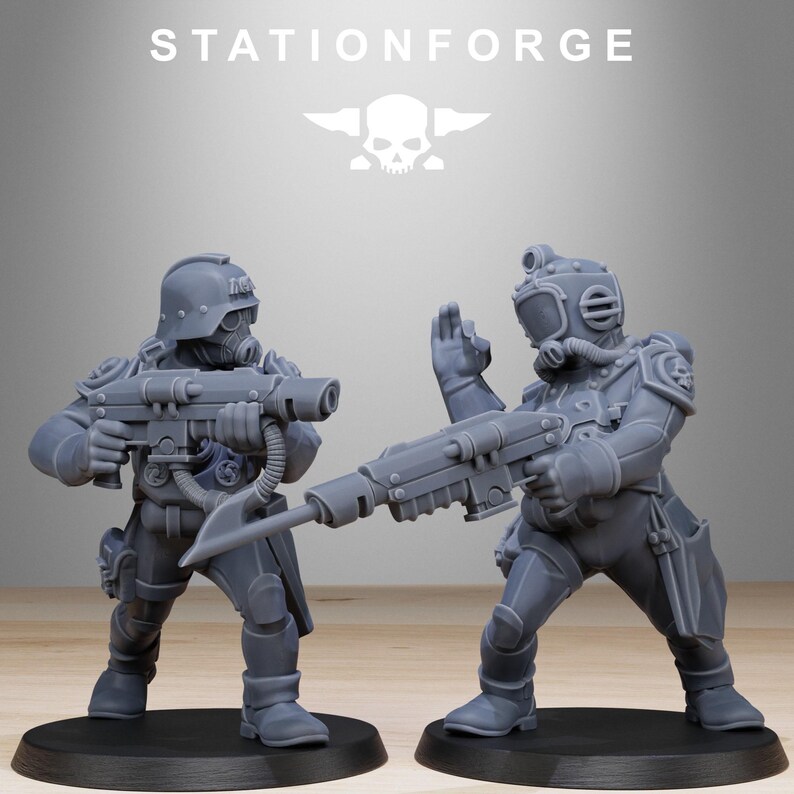 Grimguard-Taucher | Station Forge 16k Resin-Miniaturen | 28 mm/32 mm Tabletop-Wargaming | Unbemalt Bild 8
