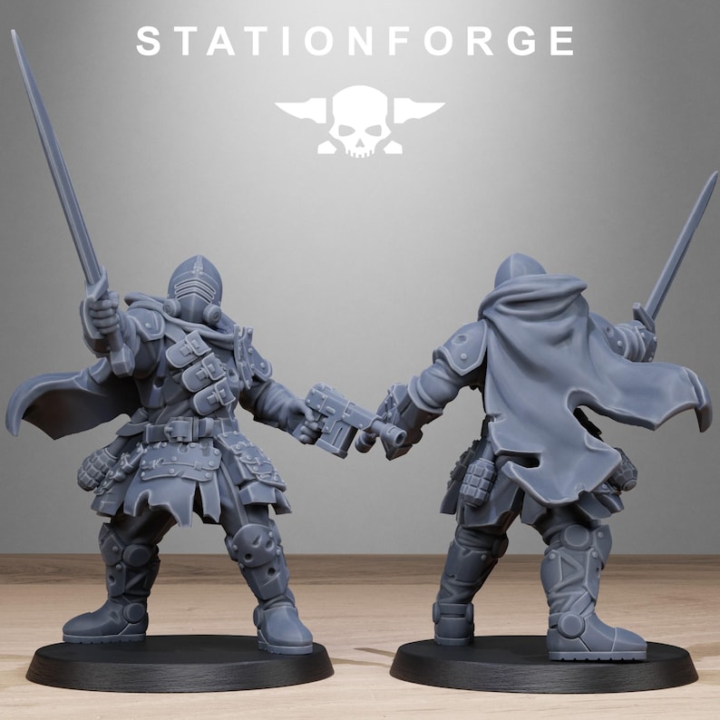 Royal Guard Bloodwardens | Station Forge 16k Resin Miniatures | 28mm 32mm Tabletop Wargaming | Unpainted image 4