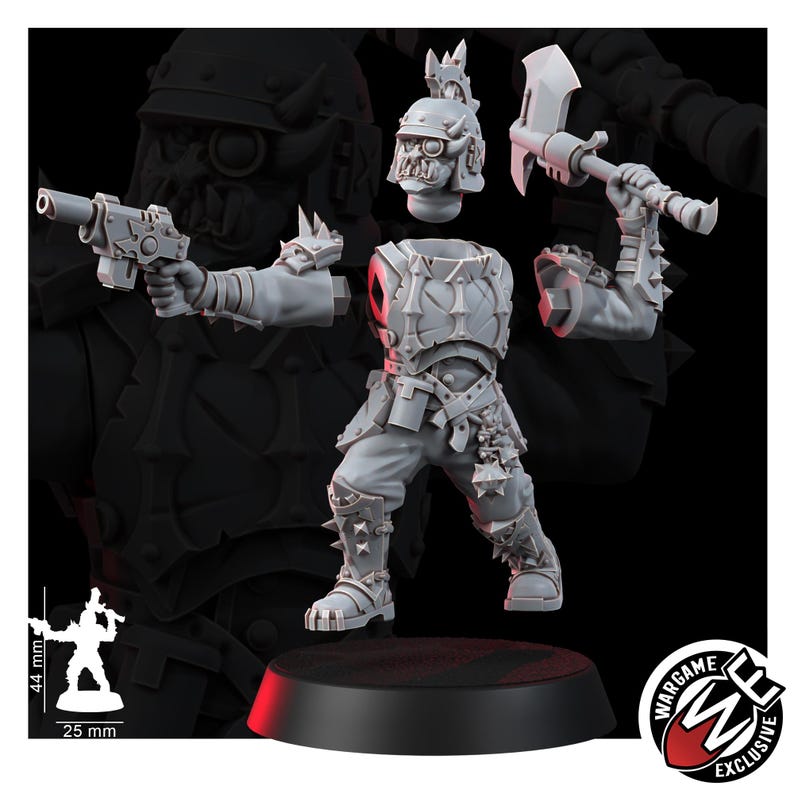 Commandogroep Chaos Renegades of Pain | 16k Resin Miniatures | 28 mm 32 mm Tafelblad Wargaming | Ongeverfd afbeelding 4