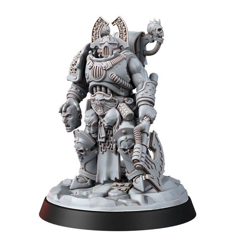 Crimson Butcher | 16k Resin Miniatures | 28mm 32mm Tabletop Wargaming | Unpainted image 3