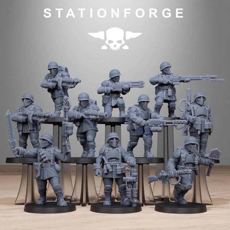 Freeguard Builder Kit | Station Forge 16k Resin Miniatures | 28mm 32mm Tabletop Wargaming | Unpainted image 2
