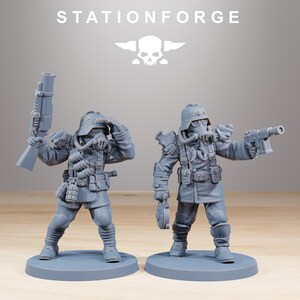 Grimguard Xenarid Hunters | Station Forge 16k Resin Miniatures | 28 mm 32 mm Tabletop Wargaming | Ongeverfd afbeelding 5