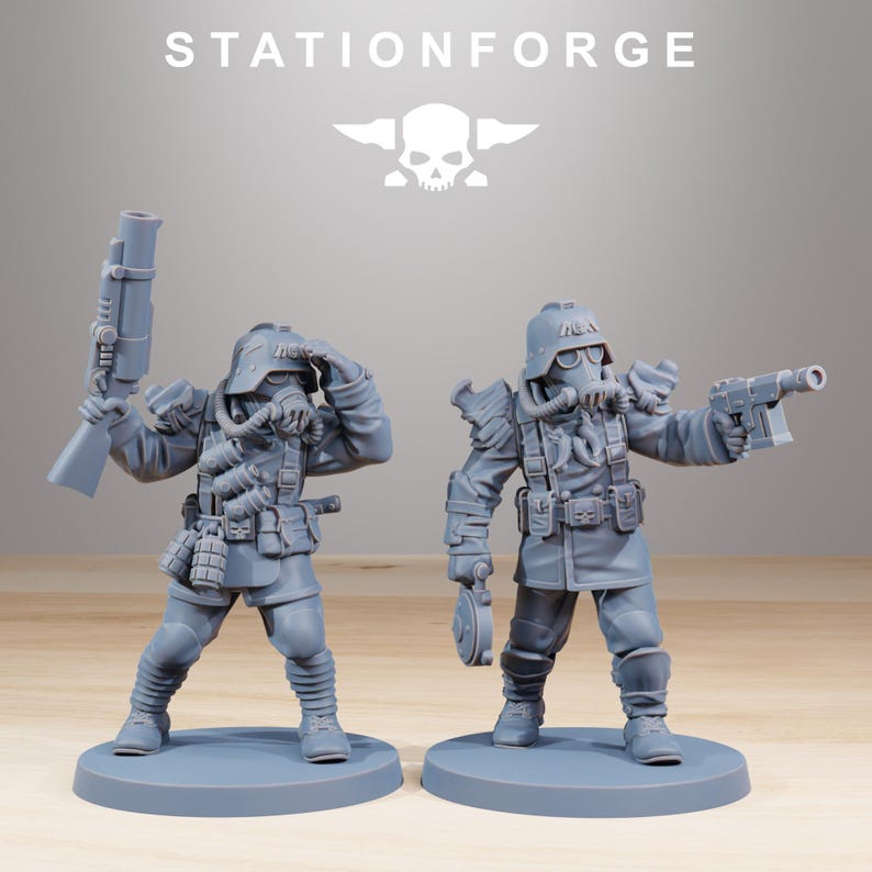 Grimguard Xenarid Hunters | Station Forge 16k Resin Miniatures | 28 mm 32 mm Tabletop Wargaming | Ongeverfd afbeelding 5