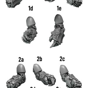 Crimson Lords - Power fists #2 - 16k Resin - GreyTide Studio - Blood / Space Warriors / Bitz / Tabletop / Wargaming / Grimdark image 3