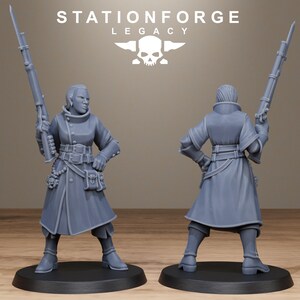 Legacy Thorncrest Hunters Sisters | Station Forge 16k Resin Miniatures | 28mm 32mm Tabletop Wargaming | Unpainted image 7