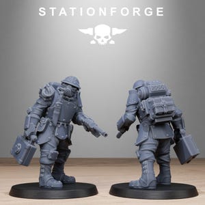 Royalguard Bastioneers | Station Forge 16k Resin Miniatures | 28mm 32mm Tabletop Wargaming | Unpainted 画像 6
