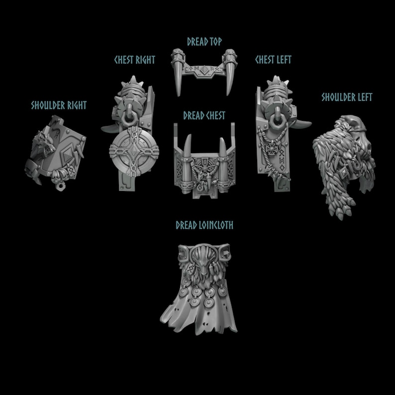 Primal Hounds - Dread - 16k Resin - GreyTide Studio - Wolves / Space Warriors / Bitz / Tabletop / Wargaming / Grimdark imagen 2