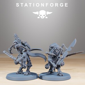 Miniaturas de resina Scavenger Runners / Station Forge 16k / 28 mm 32 mm para juegos de guerra de mesa / Sin pintar imagen 3