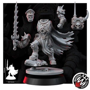 Renegades Of Excess Dominar | 16k Resin Miniatures | 28mm 32mm Tabletop Wargaming | Unpainted image 2