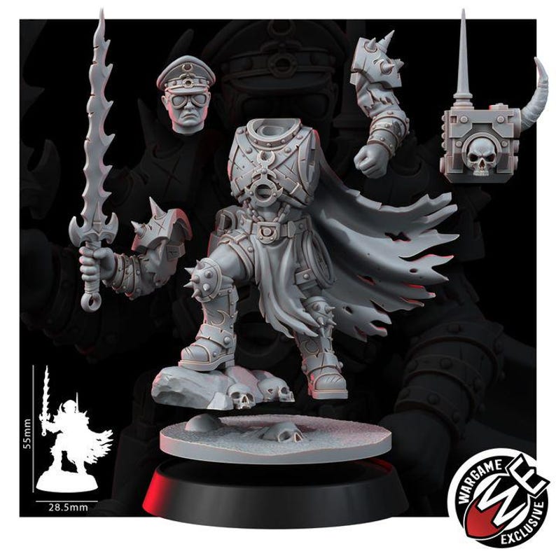 Renegades Of Excess Dominar | 16k Resin Miniatures | 28mm 32mm Tabletop Wargaming | Unpainted image 2
