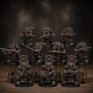 Ironvale Infantry | Station Forge 16k Resin Miniatures | 28mm 32mm Tabletop Wargaming | Unpainted image 1