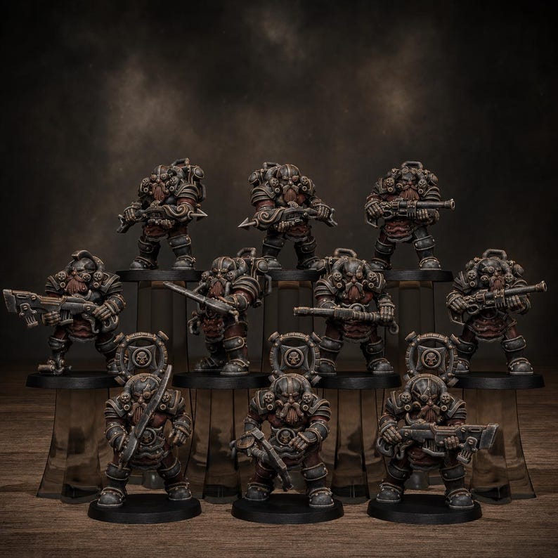 Ironvale Infantry | Station Forge 16k Resin Miniatures | 28mm 32mm Tabletop Wargaming | Unpainted image 1