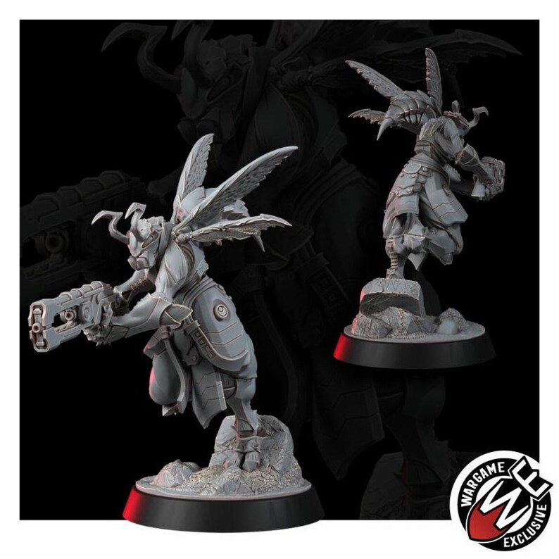 Coalition Hornets Striketeam Specialists | 16k Resin Miniatures | 28mm 32mm Tabletop Wargaming | Unpainted image 7