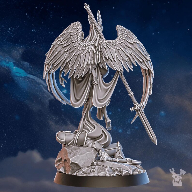 Valkyries Warmaster Air | 16k Resin Miniatures | 28mm 32mm Tabletop Wargaming | Unpainted image 5