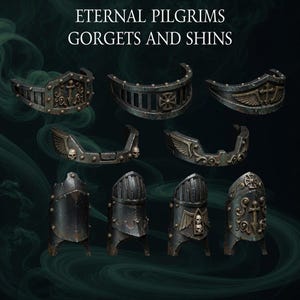 Eternal Pilgrims - Termi pack - Gorgets & shins - 16k Resin - GreyTide Studio - Holy Warriors / Bitz / Tabletop / Wargaming / Grimdark image 1