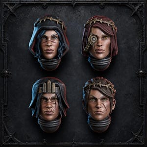 Sisterhood Grimdark Heads – 16K Resin Conversion Bits (Set of 4) image 1