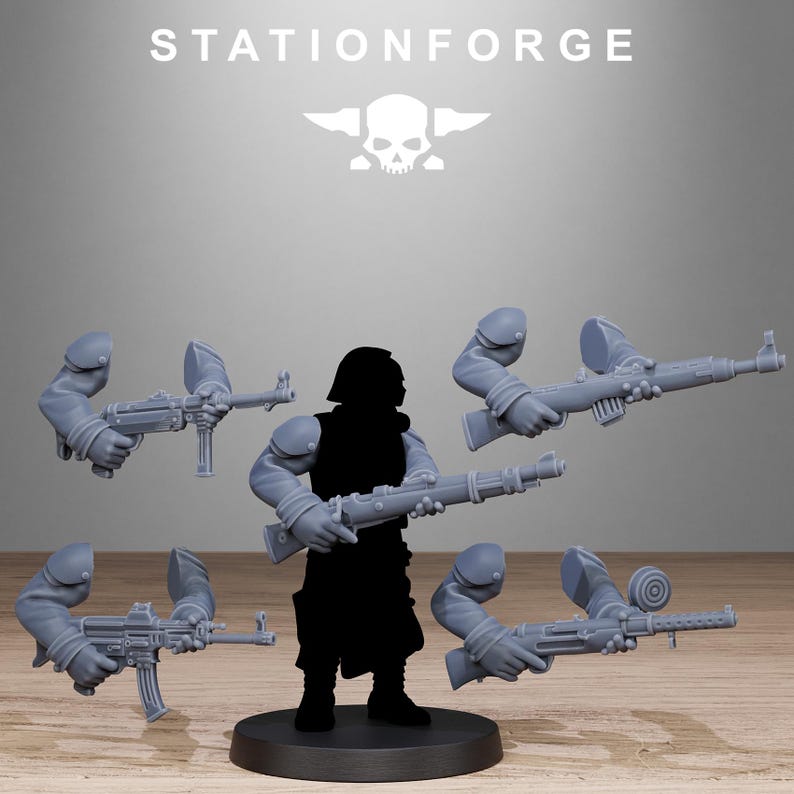 Grimguard German Weapons Pack | Station Forge 16k Resin Miniatures | 28mm 32mm Tabletop Wargaming | Unpainted image 10