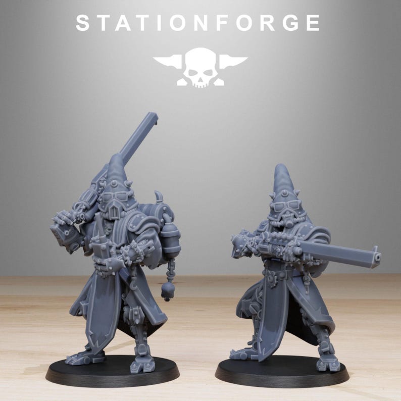 Scavenger Hooded Cultists | Station Forge 16k Resin Miniatures | 28mm 32mm Tabletop Wargaming | Unpainted image 4