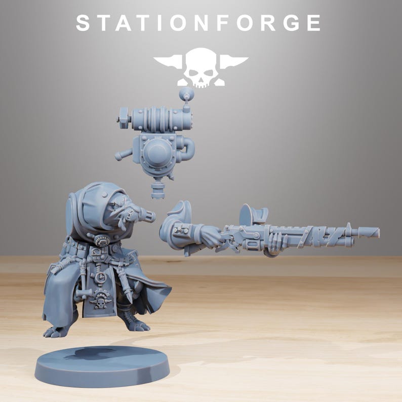 Raticus Grunts | Station Forge 16k Resin Miniatures | 28mm 32mm Tabletop Wargaming | Unpainted image 9