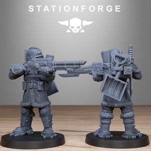 Grimguard Frostwatch Patrol | Station Forge 16k Resin Miniatures | 28mm 32mm Tabletop Wargaming | Unpainted image 7
