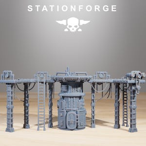 Scavenger Factory Terrain Kit | Station Forge 16k Resin Miniatures | 28mm 32mm Tabletop Wargaming | Unpainted image 3