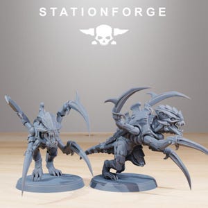 Xenariden-Infanterie-Nahkampfeinheit | Station Forge 16k Resin-Miniaturen | 28 mm/32 mm Tabletop-Wargaming | Unbemalt Bild 3