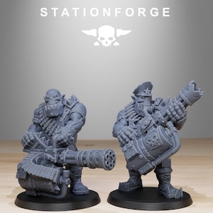 Orks Orkaz Team Fighters | Station Forge 16k Resin Miniatures | 28mm 32mm Tabletop Wargaming | Unpainted image 9