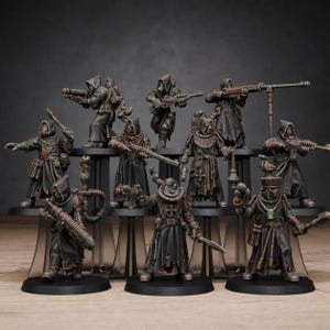 Scavenger Sanctum Infantry | Station Forge 16k Resin Miniatyrer | 28 mm 32 mm Bordsskiva Krigsspel | Omålad bild 1