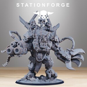 Orks Orkaz Troll Boss | Station Forge 16k Resin Miniatures | 28mm 32mm Tabletop Wargaming | Unpainted image 2