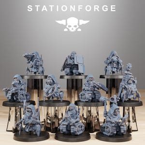 Scavenger Salvagers | Station Forge 16k Resin Miniatyrer | 28 mm 32 mm Bordsskiva Krigsspel | Omålad bild 6