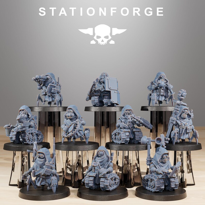 Scavenger Salvagers | Station Forge 16k Resin Miniatyrer | 28 mm 32 mm Bordsskiva Krigsspel | Omålad bild 6