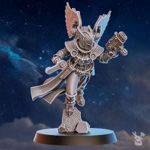 Valkyries Squad x5 | 16k Resin Miniatures | 28mm 32mm Tabletop Wargaming | Unpainted image 8