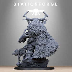 Druida Tecno Salvaje / Miniaturas de resina Station Forge 16k / 28 mm 32 mm para juegos de mesa / Sin pintar imagen 8