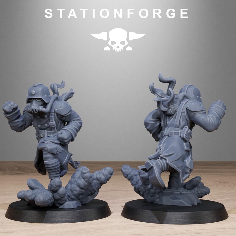 Marcadores de objetivo Grimguard / Miniaturas de resina Station Forge 16k / 28 mm 32 mm Juegos de guerra de mesa / Sin pintar imagen 7