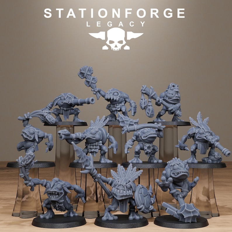 Legacy Bobkin Gobs | Station Forge 16k Resin Miniatures | 28mm 32mm Tabletop Wargaming | Unpainted image 2