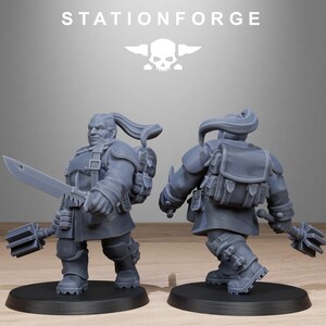 Freiwächter-Mutantenschwestern | Station Forge 16k Resinminiaturen | 28 mm/32 mm Tabletop-Wargaming | Unbemalt Bild 9